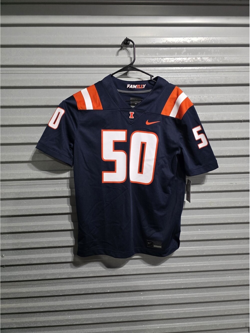 Men's Nike #50 Illinois Untouchable Football Jersey In Navy Size Medium